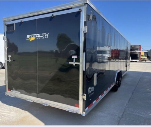 2024 Stealth Cobra 32' Aluminum V-Nose Tag Trailer, Cabinet & Workbench Package, 110/12 Volt Wiring, A/C, Immaclate - Image 3