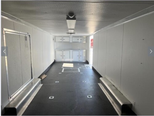 2024 Stealth Cobra 32' Aluminum V-Nose Tag Trailer, Cabinet & Workbench Package, 110/12 Volt Wiring, A/C, Immaclate - Image 8