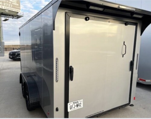 2024 Forest River 18' V-Nose Motorcycle/ATV Tag Trailer, Available Today - Image 3